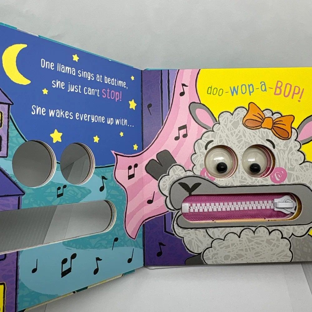 La La Llama! Wobbly Eye Zipper Board Book for‎ Toddlers and Young Children